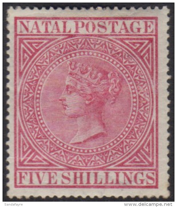 NATAL 1874 5s Carmine, SG 73, Very Fine Mint But Several Hinge Remnants. For More Images, Please Visit... - Unclassified