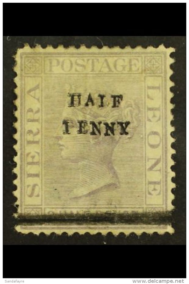 1893 (wmk Crown CC) &frac12;d On 1&frac12;d Lilac, SG 38, Mint, Black Ink Mark On Reverse. Cat &pound;550. For... - Sierra Leone (...-1960)