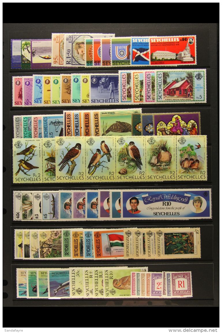 1971-85 Never Hinged Mint Range Of Sets Incl. 1984 Whales, 1985 Owls, Also Zil Elwannyen Sesel Range Incl. 1983... - Seychelles (...-1976)