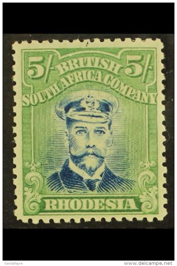 1919 5s Blue And Pale Yellow Green, Die III, Perf 14, SG 276, Very Fine Mint. For More Images, Please Visit... - Other & Unclassified