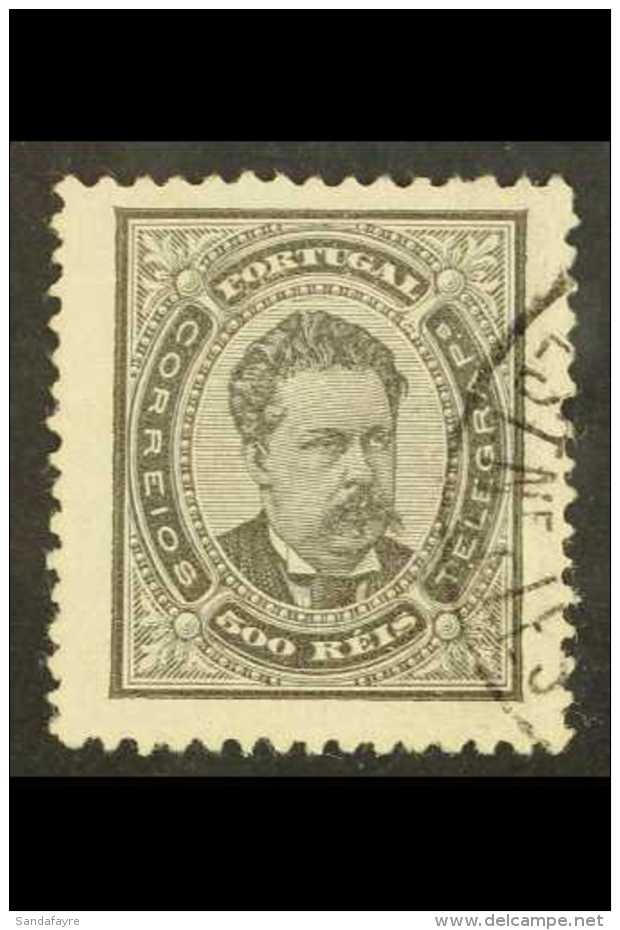 1882-1884 500r Black "King Luis", Mi 58yb, SG 216, Very Fine Cds Used For More Images, Please Visit... - Other & Unclassified