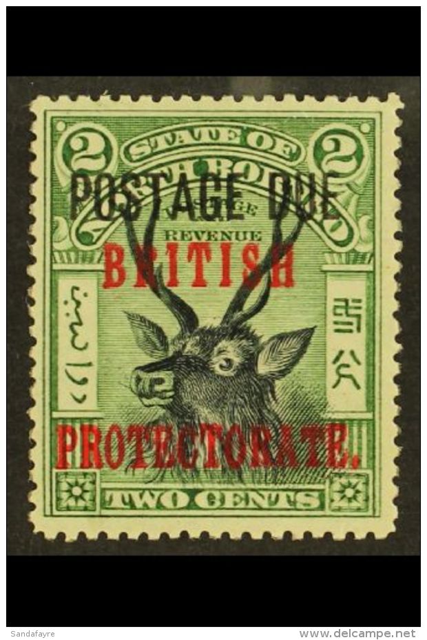 POSTAGE DUES 1902 2c Black And Green, Horizontal Ovpt At Top, Perf 14&frac12; - 15,. SG D50a, Very Fine Mint. For... - North Borneo (...-1963)