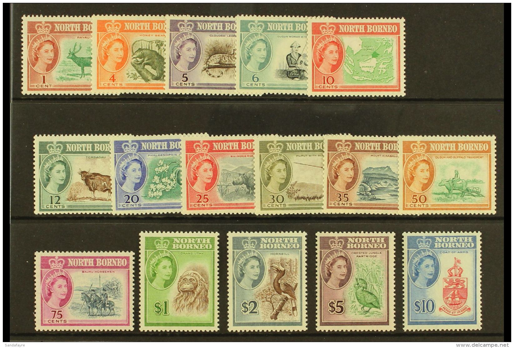 1961 Pictorial Set, SG 391/406, Never Hinged Mint (16 Stamps) For More Images, Please Visit... - North Borneo (...-1963)