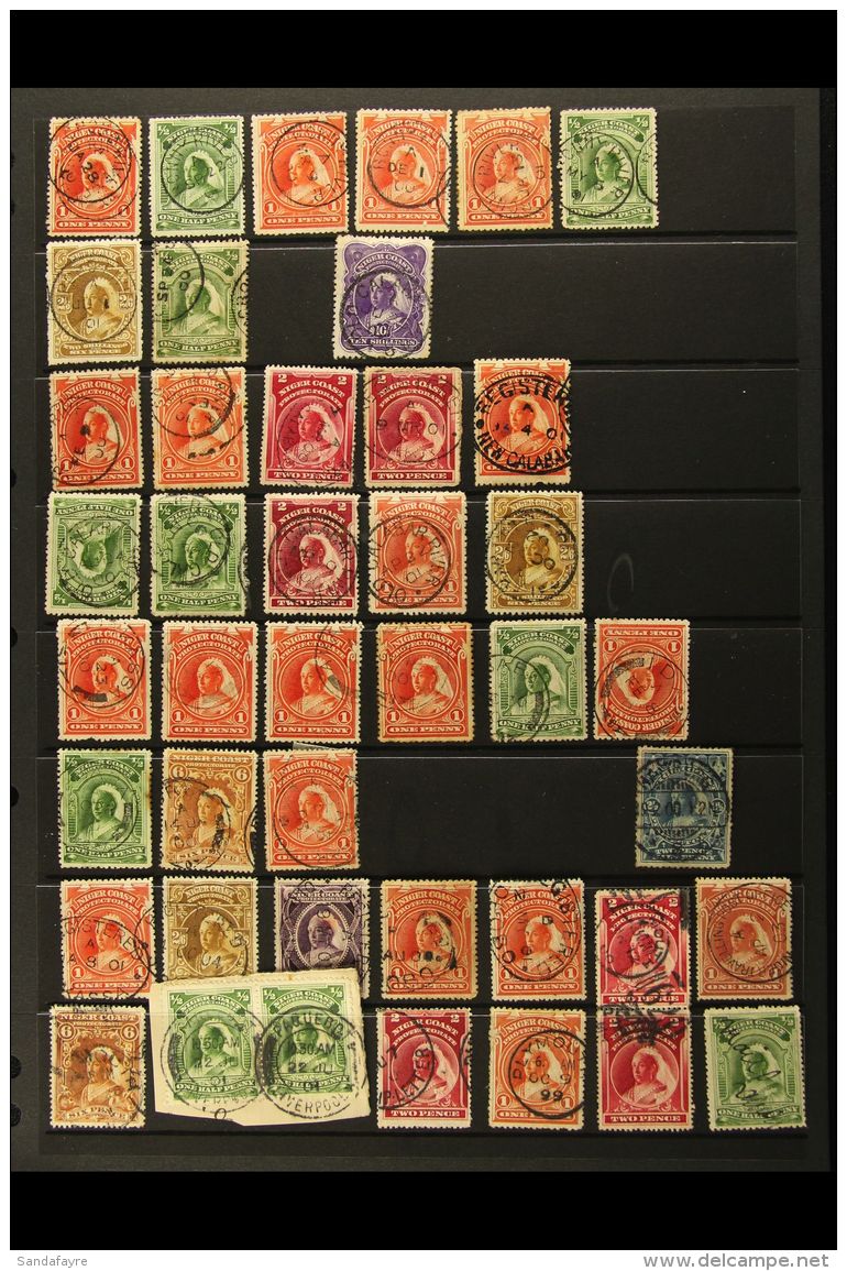 POSTMARK COLLECTION 1897-98 Queen Victoria Range Of Definitives To 10s (SG 66/74) Bearing An Attractive Selection... - Other & Unclassified