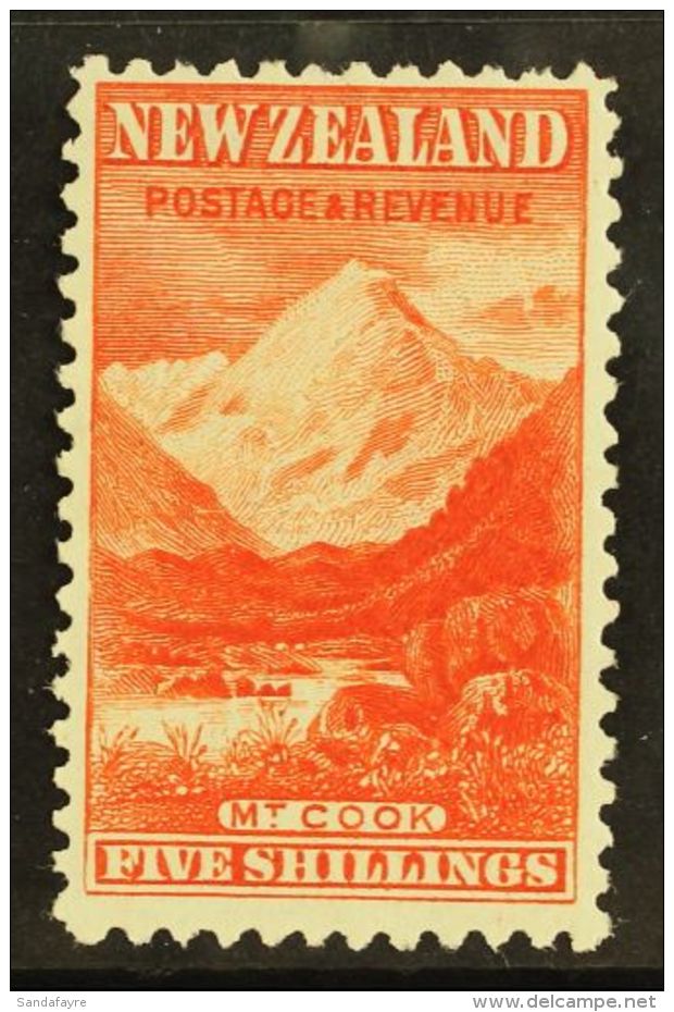 1902-07 5s Deep Red Mount Cook Perf 11, SG 317, Fine Mint, Very Fresh. For More Images, Please Visit... - Other & Unclassified