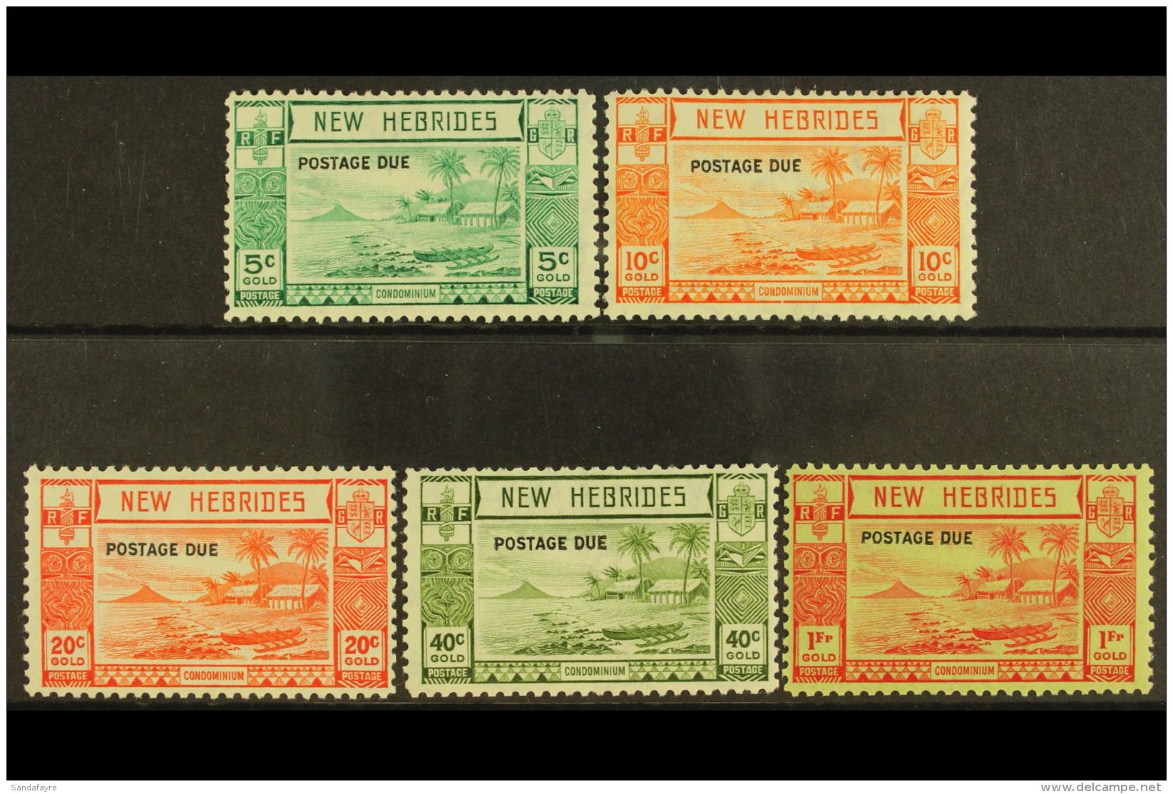 ENGLISH POSTAGE DUE 1938 Complete Set, SG D6/D10, Very Fine Mint, Only Very Lightly Hinged. (5 Stamps) For More... - Other & Unclassified