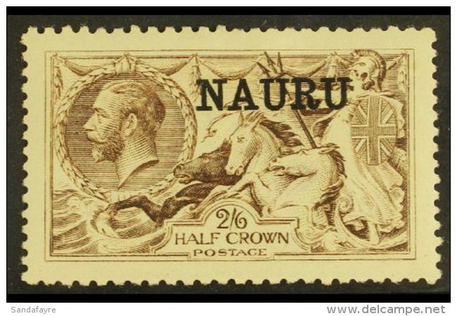 1916-23 2s6d Sepia- Brown De La Rue, SG 19, Very Fine Mint. For More Images, Please Visit... - Nauru