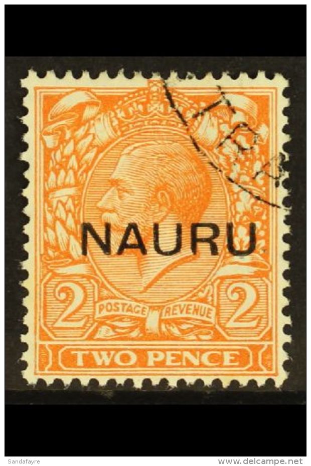 1916 2d Orange, 13&frac12;mm Overprint, SG 16, Very Fine Used. For More Images, Please Visit... - Nauru