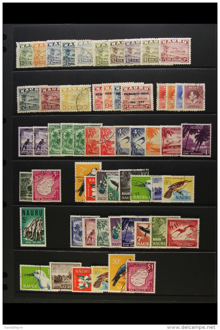 1916 - 1961 FINE USED SELECTION Useful Range Including 1924 Rough Surface Paper Set (10s Crease), 1935 Jubilee,... - Nauru