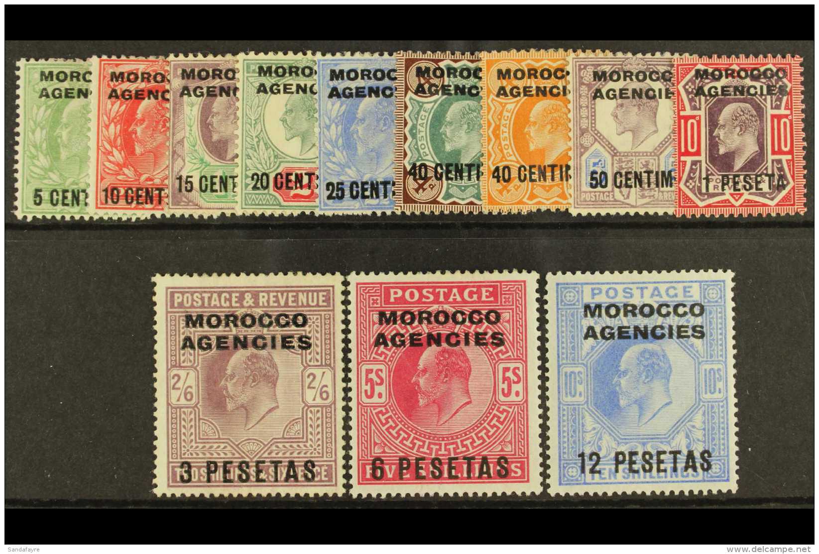 SPANISH 1907-12 Complete Definitive Set, SG 112/123, Fine Mint. (12 Stamps) For More Images, Please Visit... - Other & Unclassified