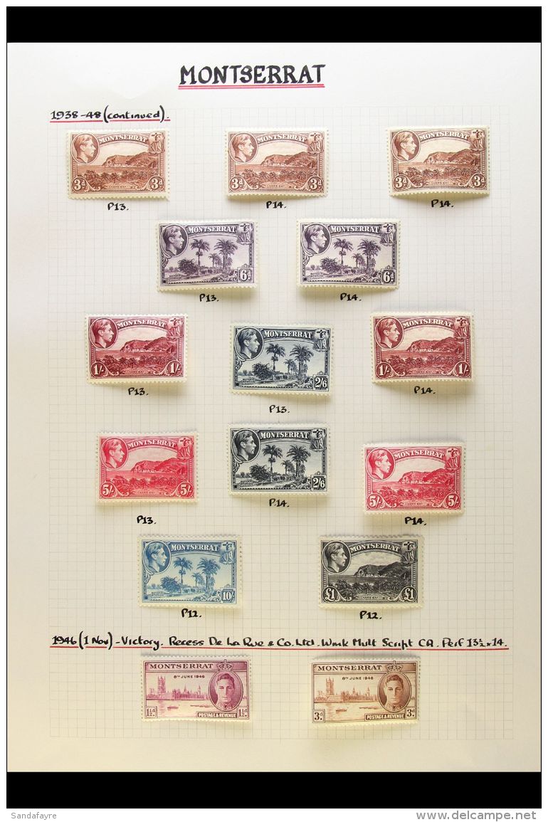 1937-52 COMPLETE KGVI VERY FINE MINT COLLECTION Presented Neatly On Written Up Interleaved Pages. A Complete... - Montserrat