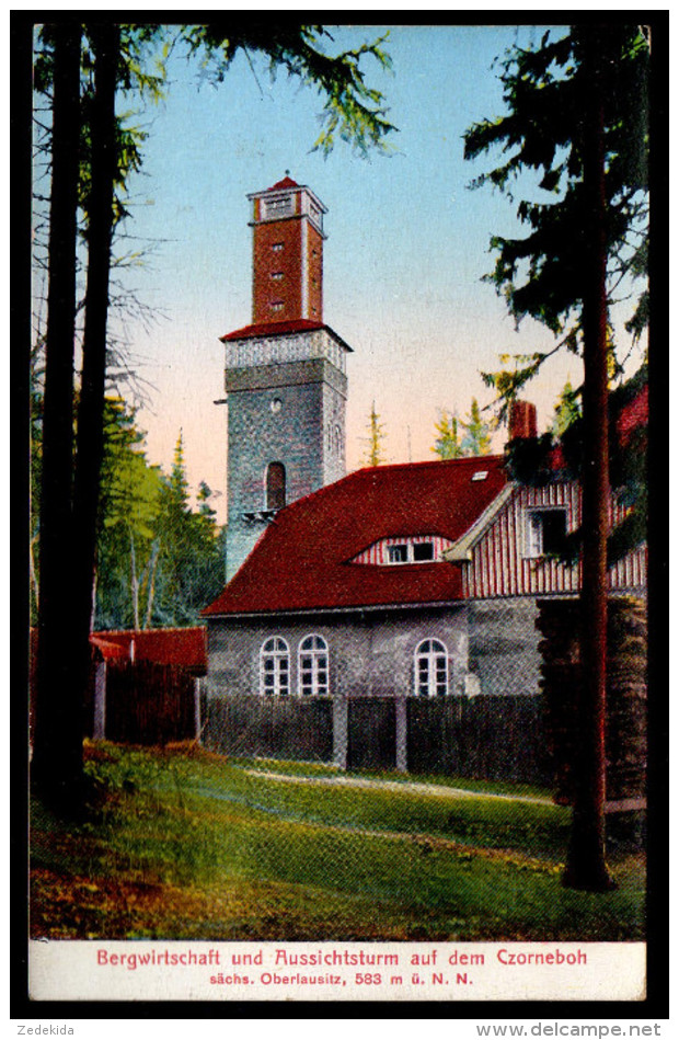 6478 - Alte Ansichtskarte - Aussichtsturm Auf Dem Czorneboh - Cunewalde - Gel - Kalauch - Loebau