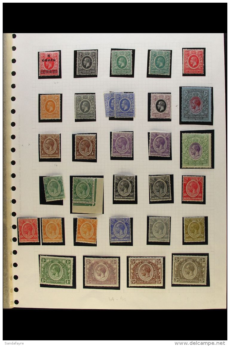 1919-1927 MINT COLLECTION Presented In Mounts On An Old Album Page. Includes 1921 MSCA Watermark Set To 3r (SG... - Kenya (1963-...)