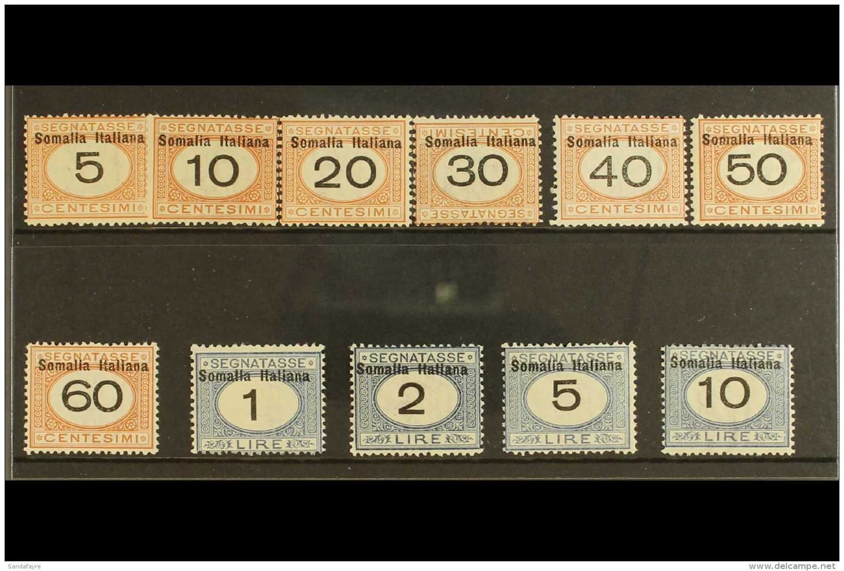 SOMALIA POSTAGE DUES 1926 Complete Set, Sass.S.67, Very Fine Never Hinged Mint. The 30c Has The Numeral And... - Other & Unclassified