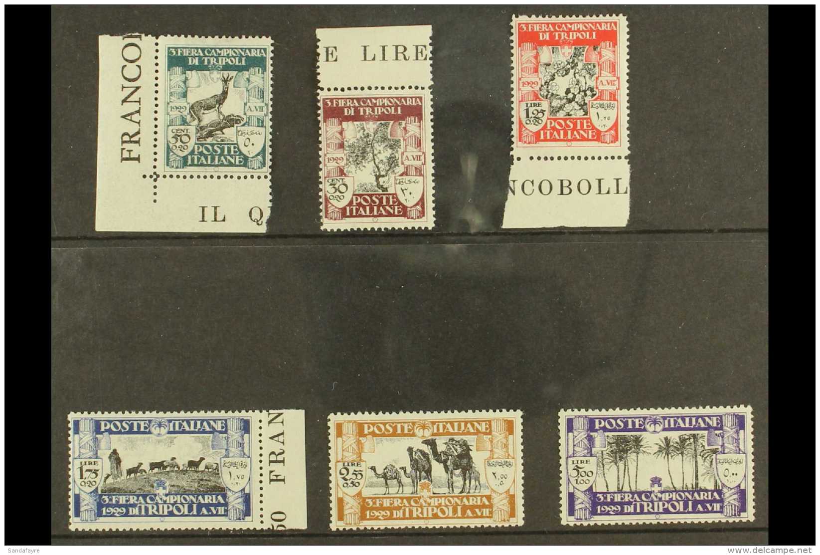 LIBYA 1929 Tripoli Fair Complete Set, Sassone S. 17, Very Fine Never Hinged Mint. Cat &euro;700 (&pound;595) (6... - Other & Unclassified