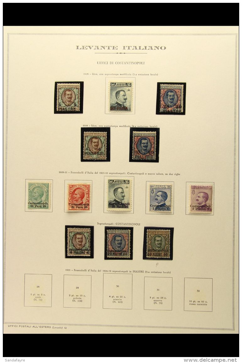 CONSTANTINOPLE 1908 TO 1923 VERY FINE MINT COLLECTION. A Lovely Quality Collection Begins With The 1908 Third... - Altri & Non Classificati