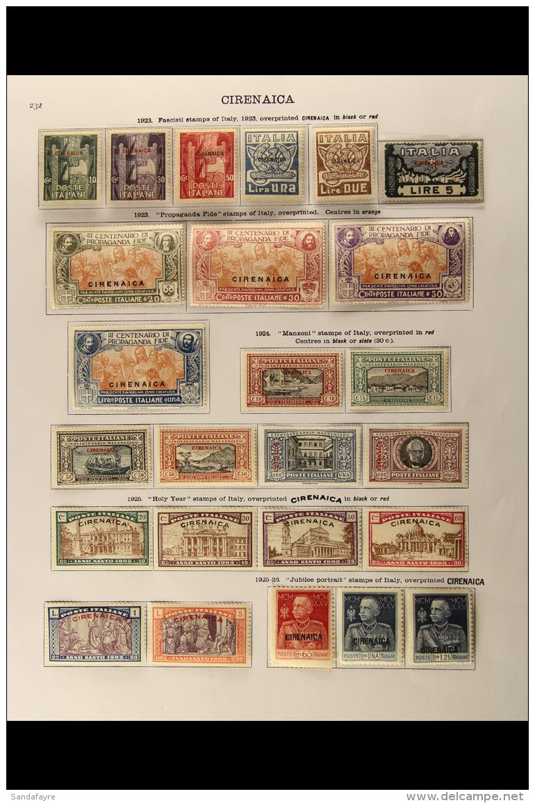 CIRENAICA 1923 - 1934 Highly Complete Mint Collection For The Period, Chiefly Complete Sets, With 1924 Manzoni,... - Other & Unclassified