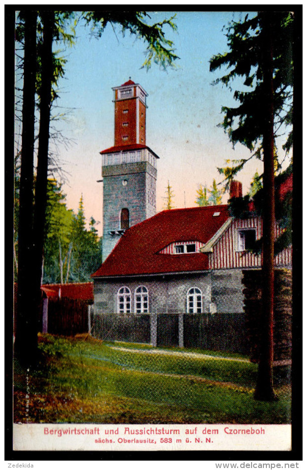 6479 - Alte Ansichtskarte - Aussichtsturm Auf Dem Czorneboh - Cunewalde - Gel - Kalauch - Loebau