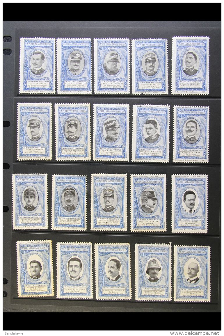 1917 FAMOUS PEOPLE An ALL DIFFERENT Collection Presented On Stock Pages. Series XVA 1 To 40 &amp; Series XIX... - Unclassified