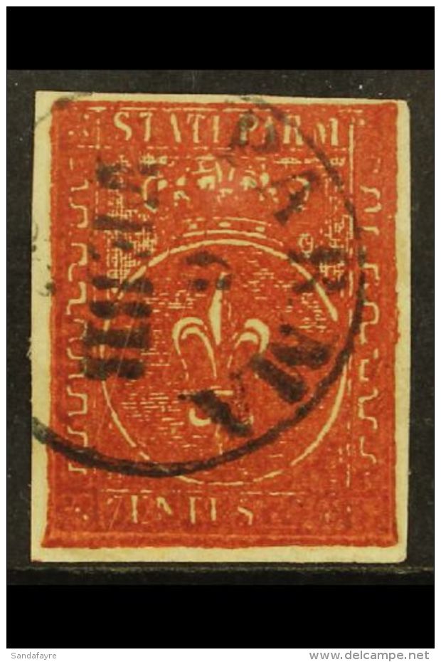 PARMA 1853 25c Deep Brown Red, Sass 8a, Superb Used With Large Margins All Round And Neat Parma Cds Cancel.... - Unclassified