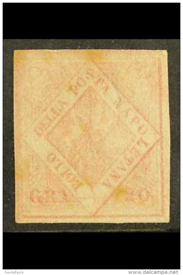 NAPLES 1858 20gr Rose, Sassone 13, MINT Large Part OG With 4 Good Neat Margins. Some Toning And A Faint Diagonal... - Unclassified