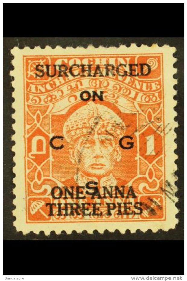 COCHIN - OFFICIALS 1a 3p Brown Orange, Rama Varma III, SG O66, Very Fine Used. For More Images, Please Visit... - Other & Unclassified