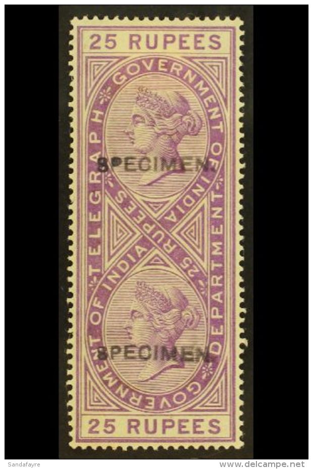 TELEGRAPH 1882 Whole 25r Reddish Lilac, "SPECIMEN" Opt'd, SG T40s, Mint For More Images, Please Visit... - Other & Unclassified