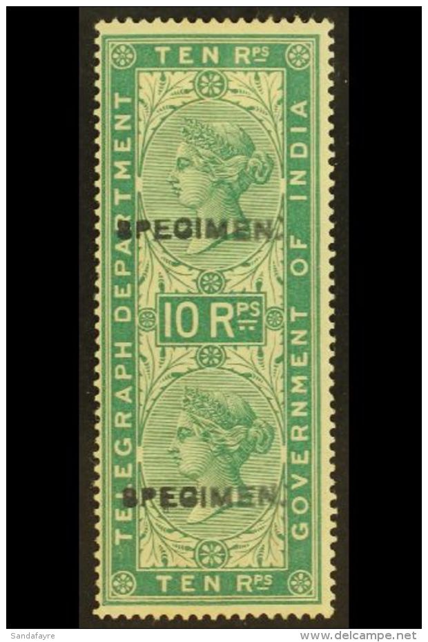 TELEGRAPH 1882 Whole 10r Blue Green, "SPECIMEN" Opt'd, SG T39s, Mint For More Images, Please Visit... - Other & Unclassified