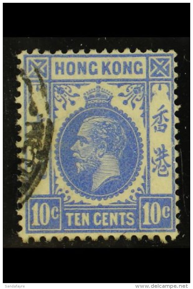 1921-37 WATERMARK VARIETY - NEW DISCOVERY. 1921-37 10c Bright Ultramarine With "A" OF "CA" MISSING FROM WATERMARK... - Other & Unclassified