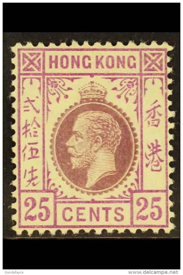 1912 25c Purple And Magenta (Type B) Geo V, SG 109, Very Fine Mint. Heavyish Hinge. For More Images, Please Visit... - Altri & Non Classificati