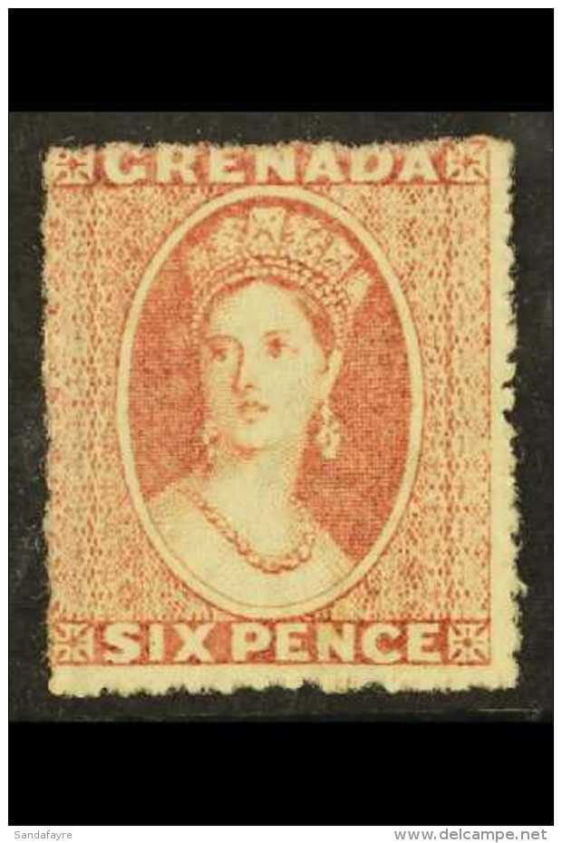 1863-71 6d Rose, Wmk Small Star, SG 6, Unused, No Gum, With Certificate, Cat.&pound;600. For More Images, Please... - Grenada (...-1974)