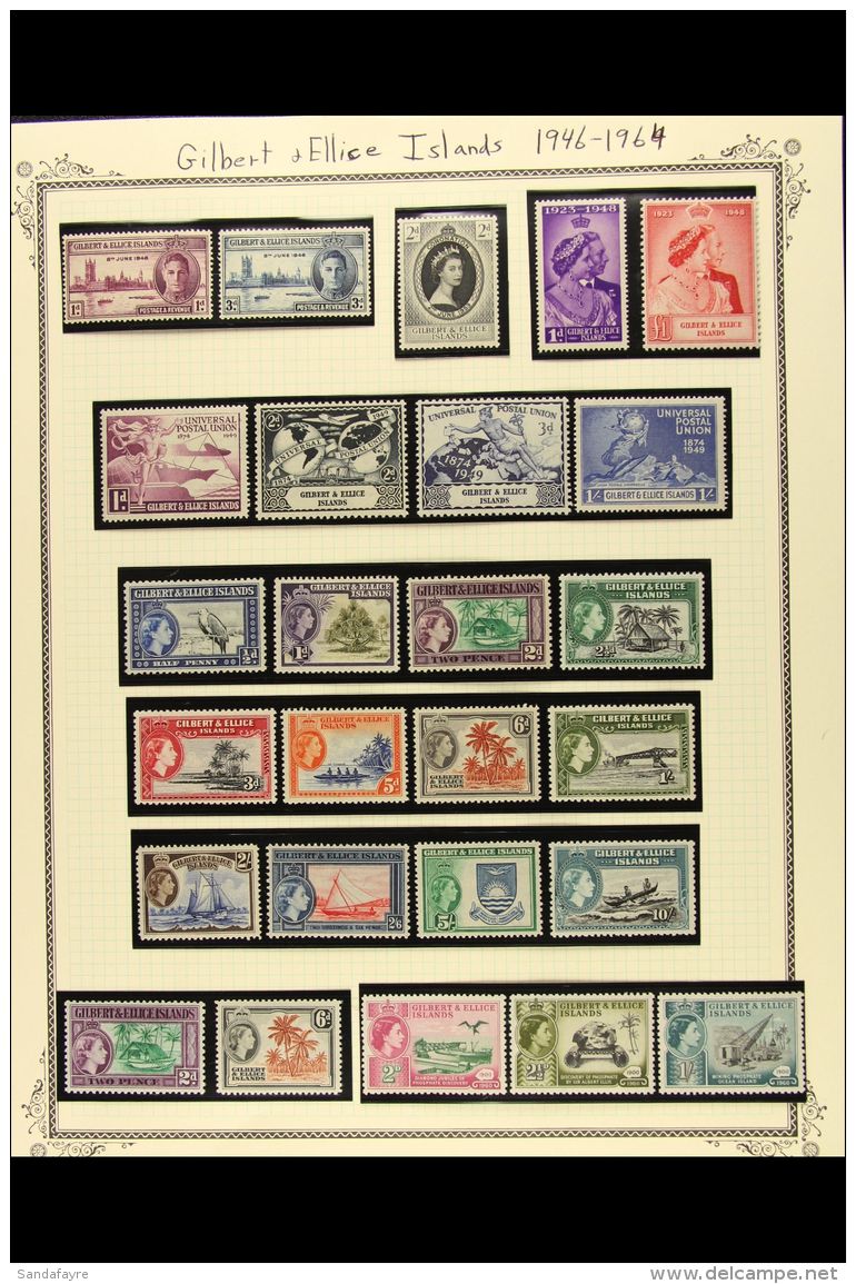 1911-75 A Useful Mint Collection On Pages, Incl. 1935 Jubilee Set, 1939-55 Set (toned), 1956-62 Set, And A Good... - Gilbert & Ellice Islands (...-1979)