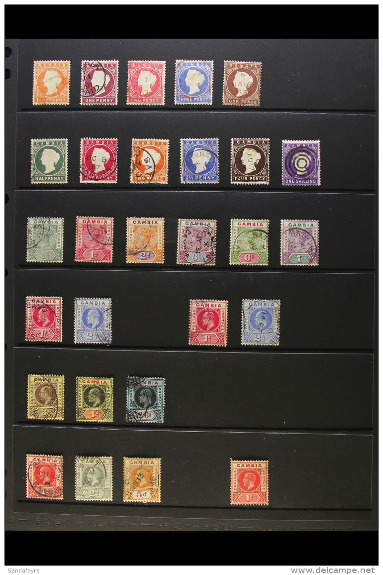 1880-1953 FINE/VERY FINE USED All Different Collection. With 1880-81 (wmk CC Upright) Set To 4d; 1886-93 Range To... - Gambia (...-1964)