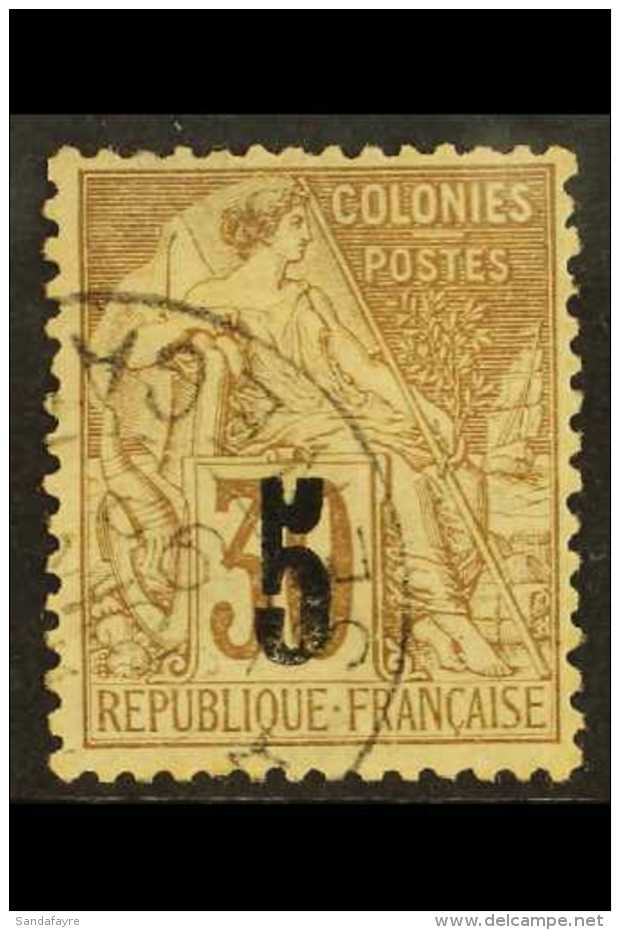 SENEGAL 1887 "5" On 30c Brown, Yv 2II, Very Fine Used. Scarce. For More Images, Please Visit... - Other & Unclassified