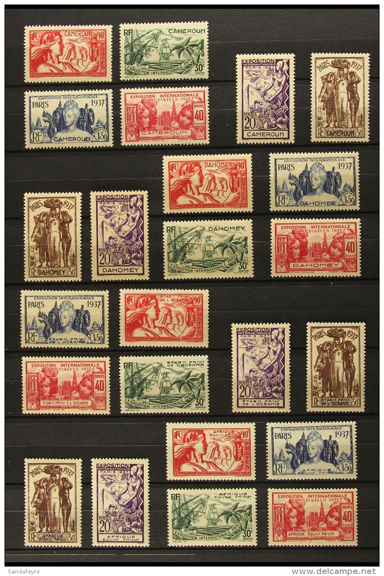 1937 PARIS EXPOSITION COLONIAL OMNIBUS Complete Fine Mint Set Of 126 Values &amp; 24 Miniature Sheets. Lovely (126... - Other & Unclassified