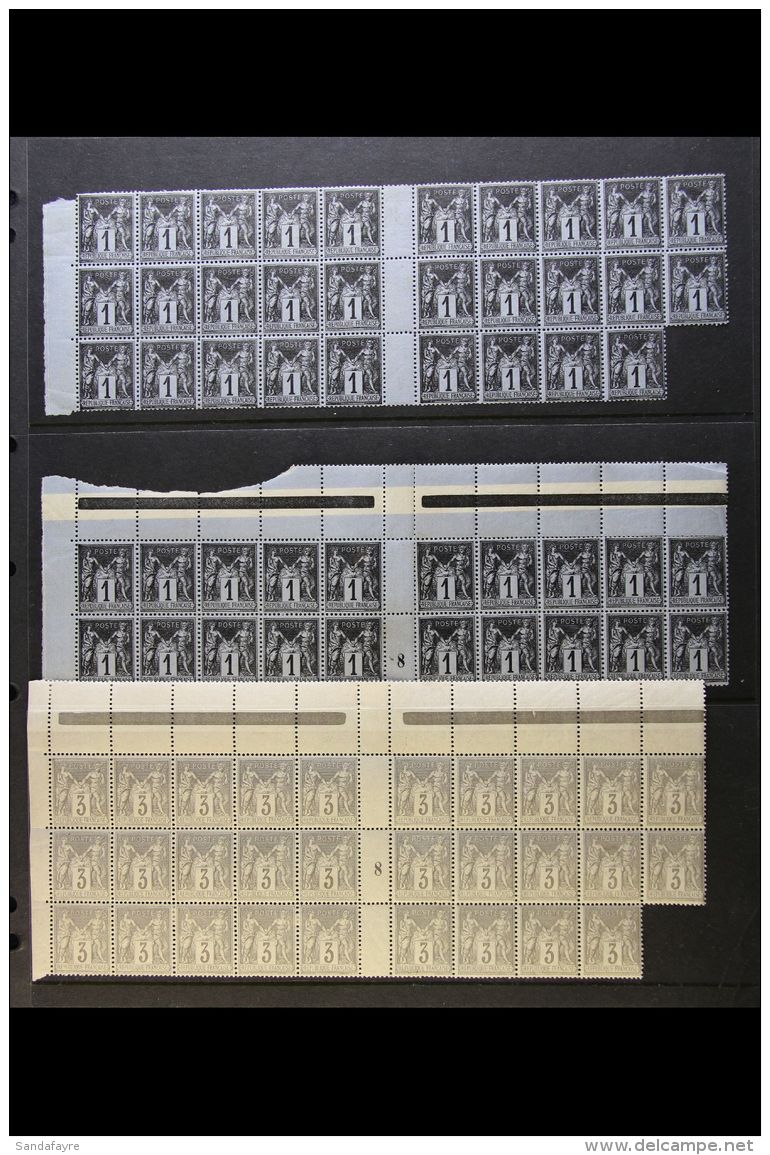 1878-1898 MINT/NHM MULTIPLES. A Group Of Fine Mint (most Stamps Are Never Hinged) Blocks, Comprising 1877-81 1c... - Other & Unclassified