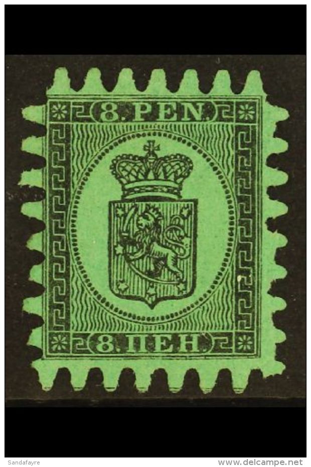 1866-67 8p Black/blue Green, Type III Serpentine Roulette, SG 46, Never Hinged Mint For More Images, Please Visit... - Other & Unclassified