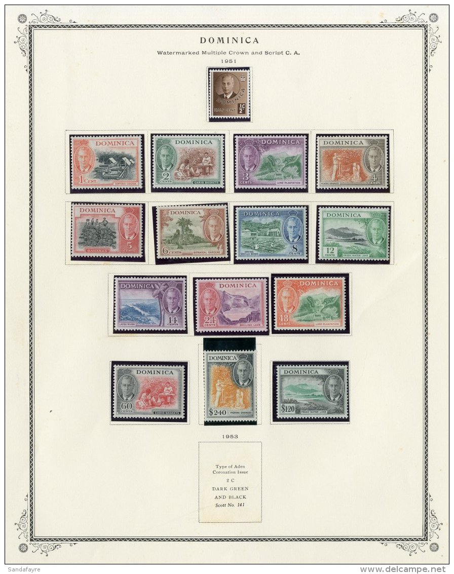 1886-1951 FINE MINT COLLECTION Which Includes 1886 &frac12;d On 6d And 1d On 1s, Then Continues With George VI... - Dominica (...-1978)