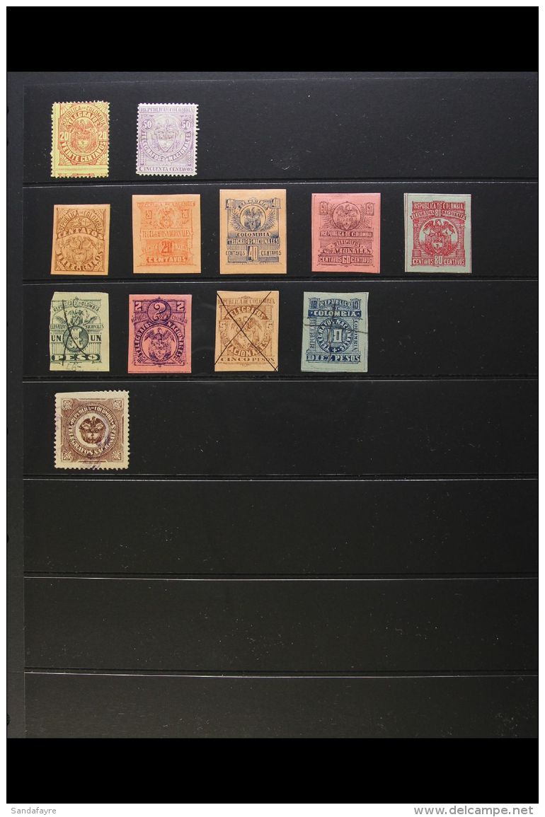 TELEGRAPH STAMPS 1881-1904 Mint And Used Collection. Virtually All Different (a Few Additional Shades), Very... - Colombia