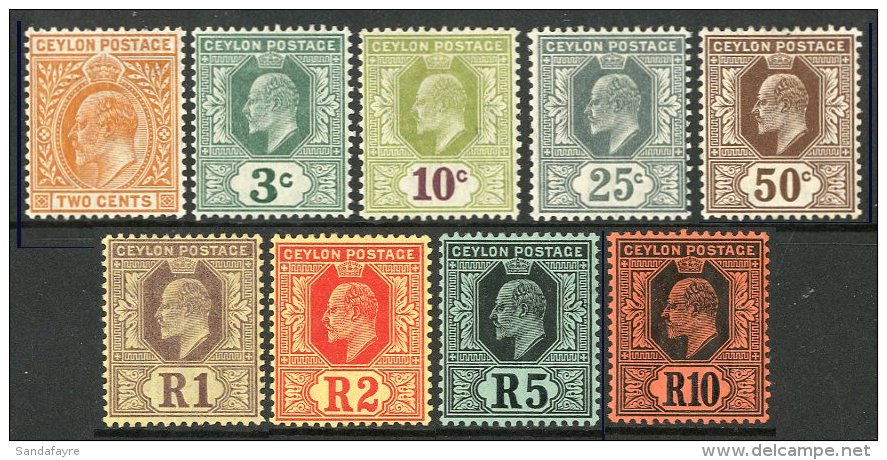 1910-11 Complete Edward Set SG 292/300, Very Fine Mint. (9 Stamps) For More Images, Please Visit... - Ceylon (...-1947)