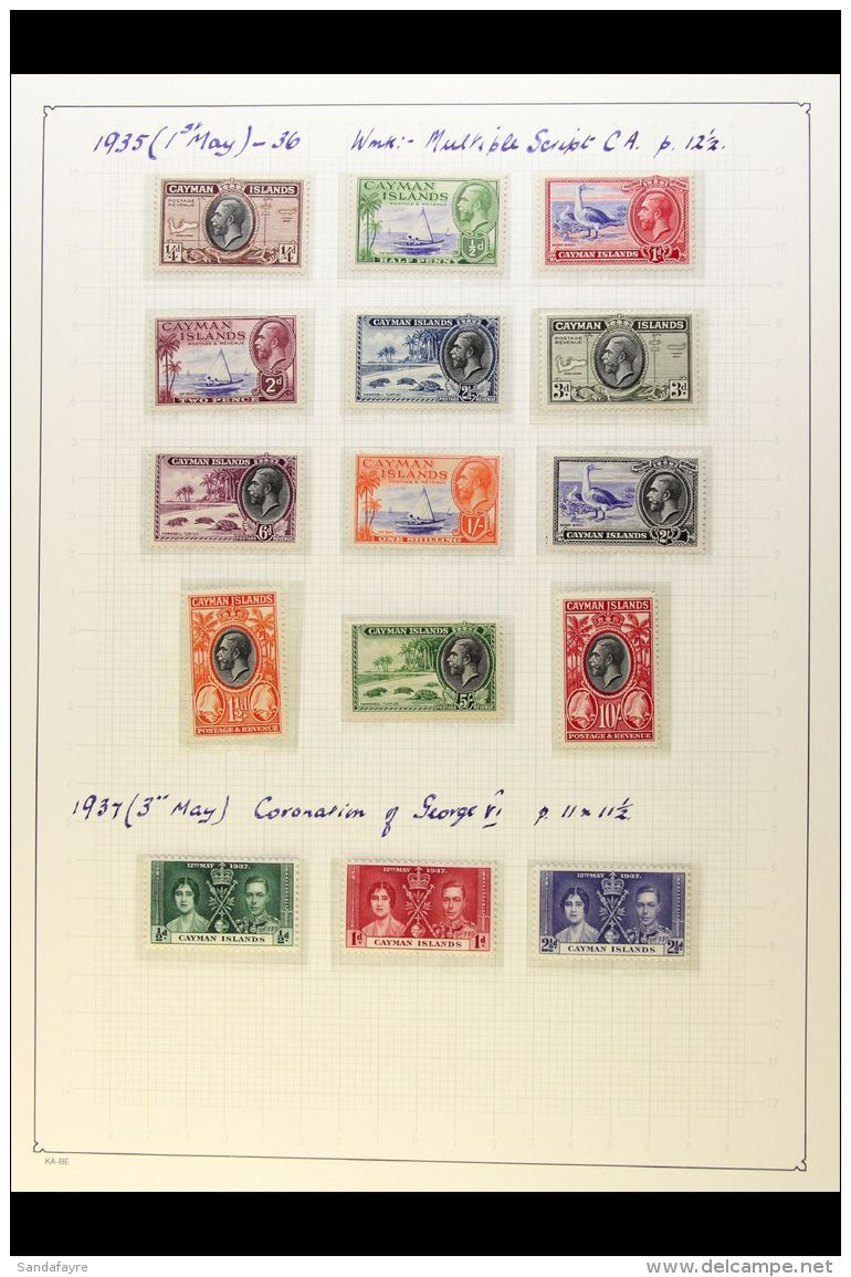 1900-1981 FINE MINT COLLECTION Presented In Mounts On Album Pages. Includes 1900 QV &frac12;d And 1d, 1905 (Mult... - Cayman Islands