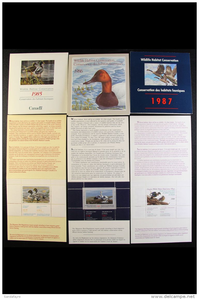 WILDLIFE CONSERVATION DUCK HUNTING STAMPS 1985-1994 The Complete Run Of Complete Booklets Each Containing A Single... - Other & Unclassified