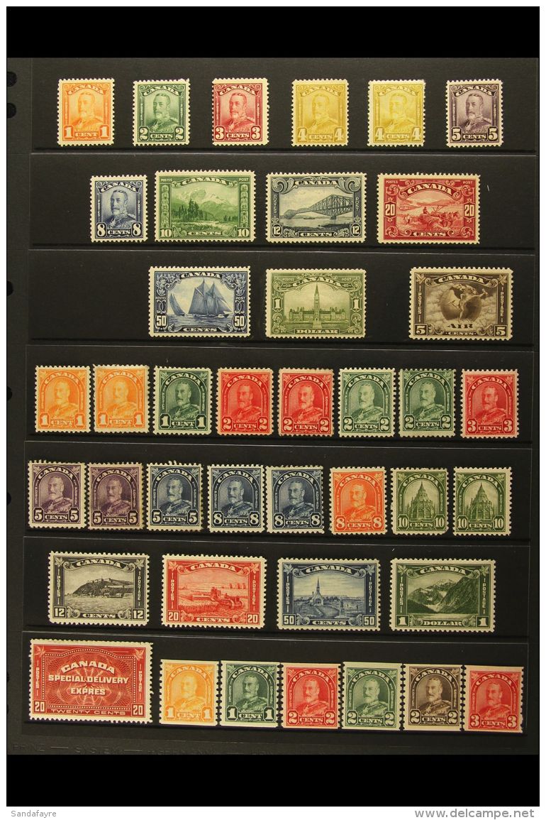 1928-31 FINE MINT SELECTION On A Stock Page. Includes 1928-29 Complete Set Of 11, 1930-31 Most Values To 50c And... - Altri & Non Classificati