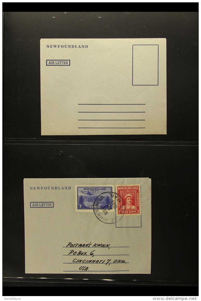 1942 AIR LETTER A Matching Pair Of Formula Air Letter Sheets With Printed "NEWFOUNDLAND", One Unused, The Other... - Other & Unclassified