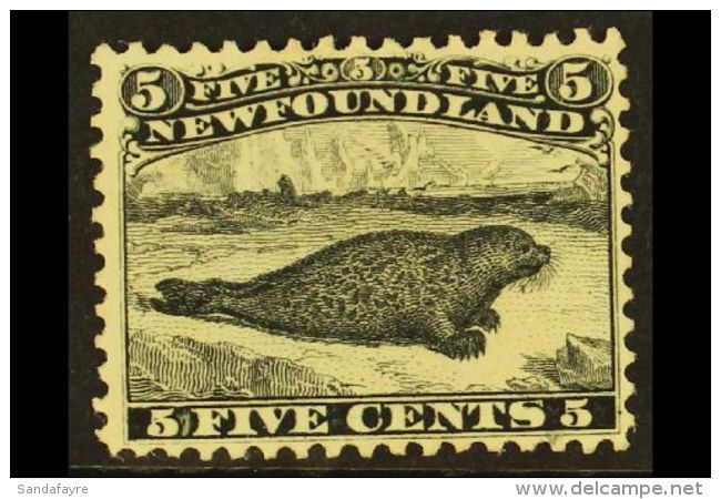 1868 5c Black Perf 12, SG 38, Unused No Gum With Excellent Centering And Strong, Crisp Impression. A Beauty, Cat... - Other & Unclassified