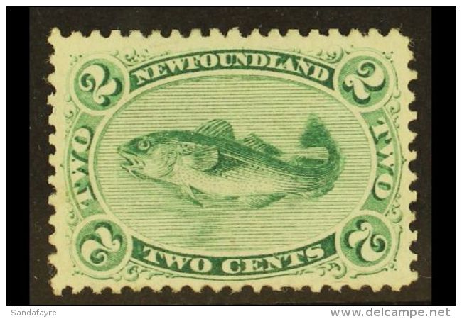 1865-70 2c Yellowish Green, SG 25, Very Fine Lightly Hinged Mint. Well- Centered And Lovely. For More Images,... - Other & Unclassified