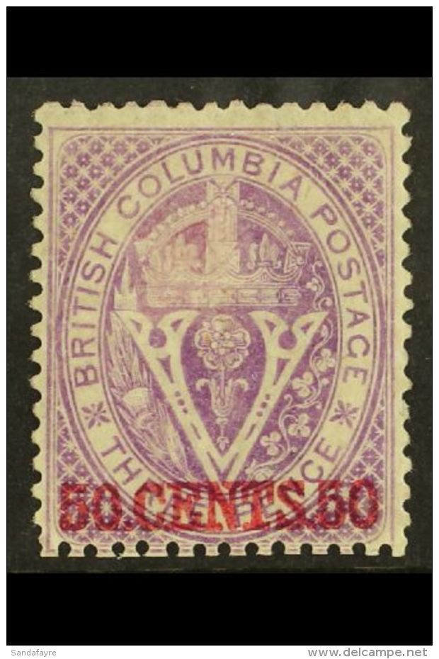 1868-71 50c Mauve Perf 14, SG 32, Lightly Hinged Mint With Fresh Appearance &amp; Full Perfs. For More Images,... - Altri & Non Classificati