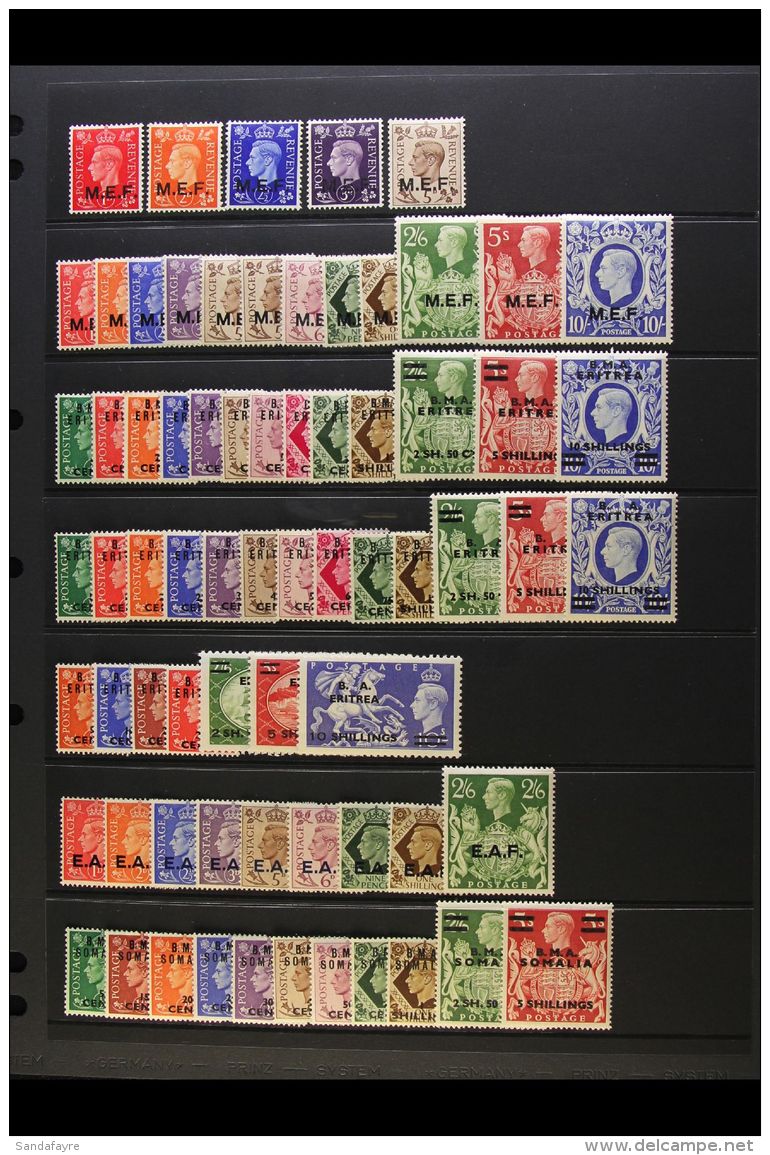 1942 - 1951 COMPLETE MINT COLLECTION Lovely Fresh Mint Collection With 1942 MEF Cairo Printing, 1943 Harrison... - Italian Eastern Africa