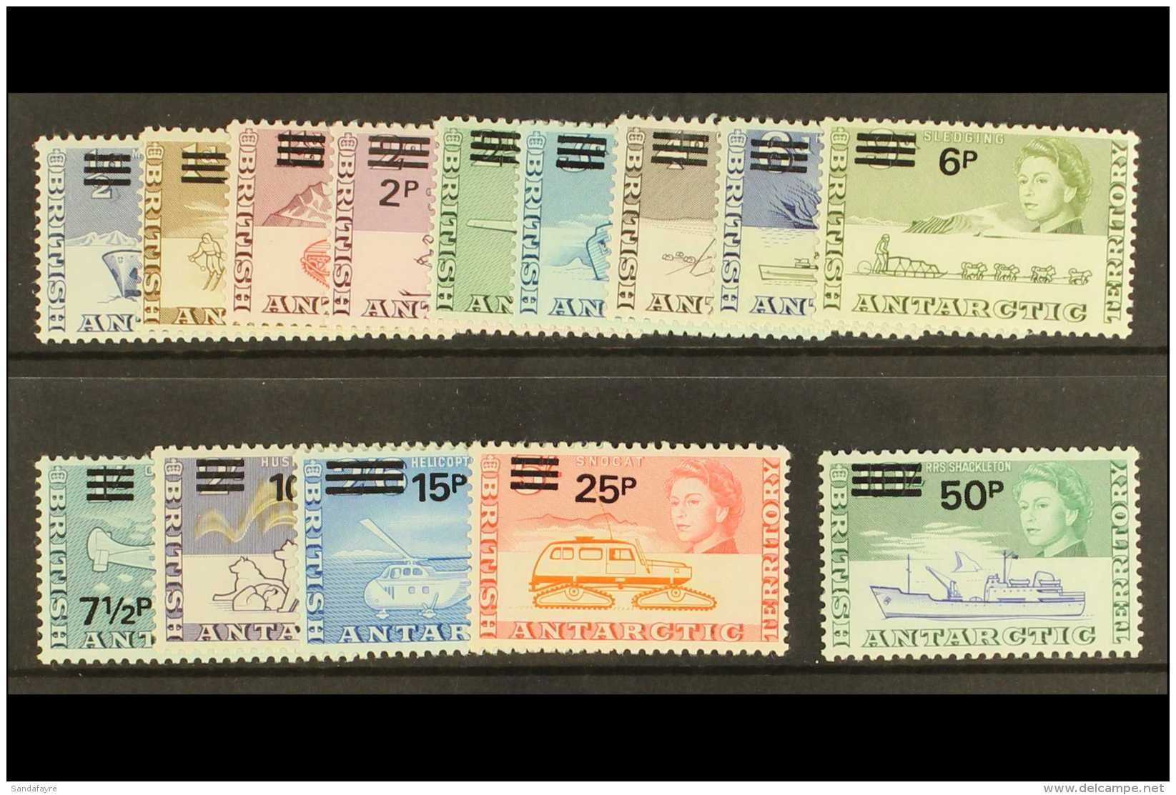 1971 Decimal Surcharges Complete Definitive Set, SG 24/37, Never Hinged Mint. (14 Stamps) For More Images, Please... - Altri & Non Classificati