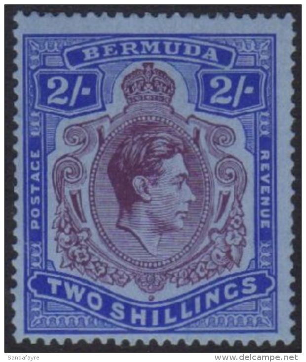 1938-53 2s Deep Purple And Ultramarine On Grey Blue, Perf 14, SG 116, Fine Mint. For More Images, Please Visit... - Bermuda